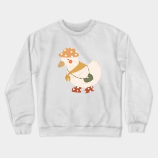 Duck illustration cozy vintage  lovely Crewneck Sweatshirt